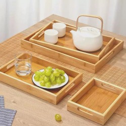 Wooden Tray Set 3 pieces